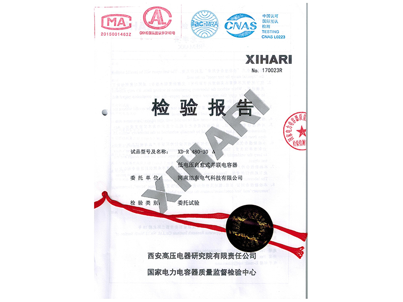 XDR電(dian)容(rong)檢(jian)驗(yàn)(yan)報(bao)告